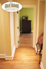 Oak flooring in hallway
