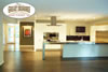 Modern Indianapolis kitchen with dark wood floors and stainless steel