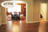 Beautiful oak floors leading into dining room