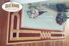 Wood border of marble fireplace