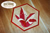 Floral wood mosaic created with tropical woods
